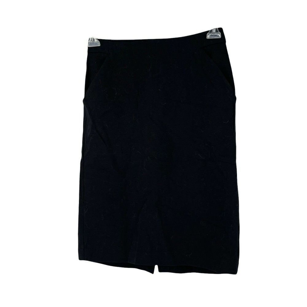 Black High Rise Pencil Skirt Straight Stretch Size 4 Knee Length A New Day Chic